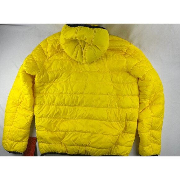 NWT Members Only Men's Popover Puffer Down Jacket Yellow Size Large - Picture 3 of 9